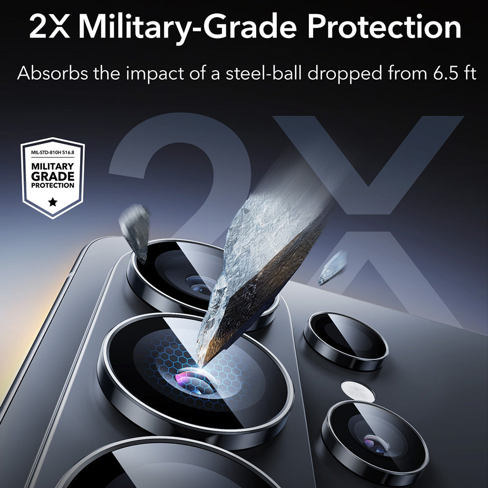 Folija za zaštitu zadnje kamere ESR Armorite za Samsung Galaxy S26 Ultra S948, Kaljeno staklo, Crna