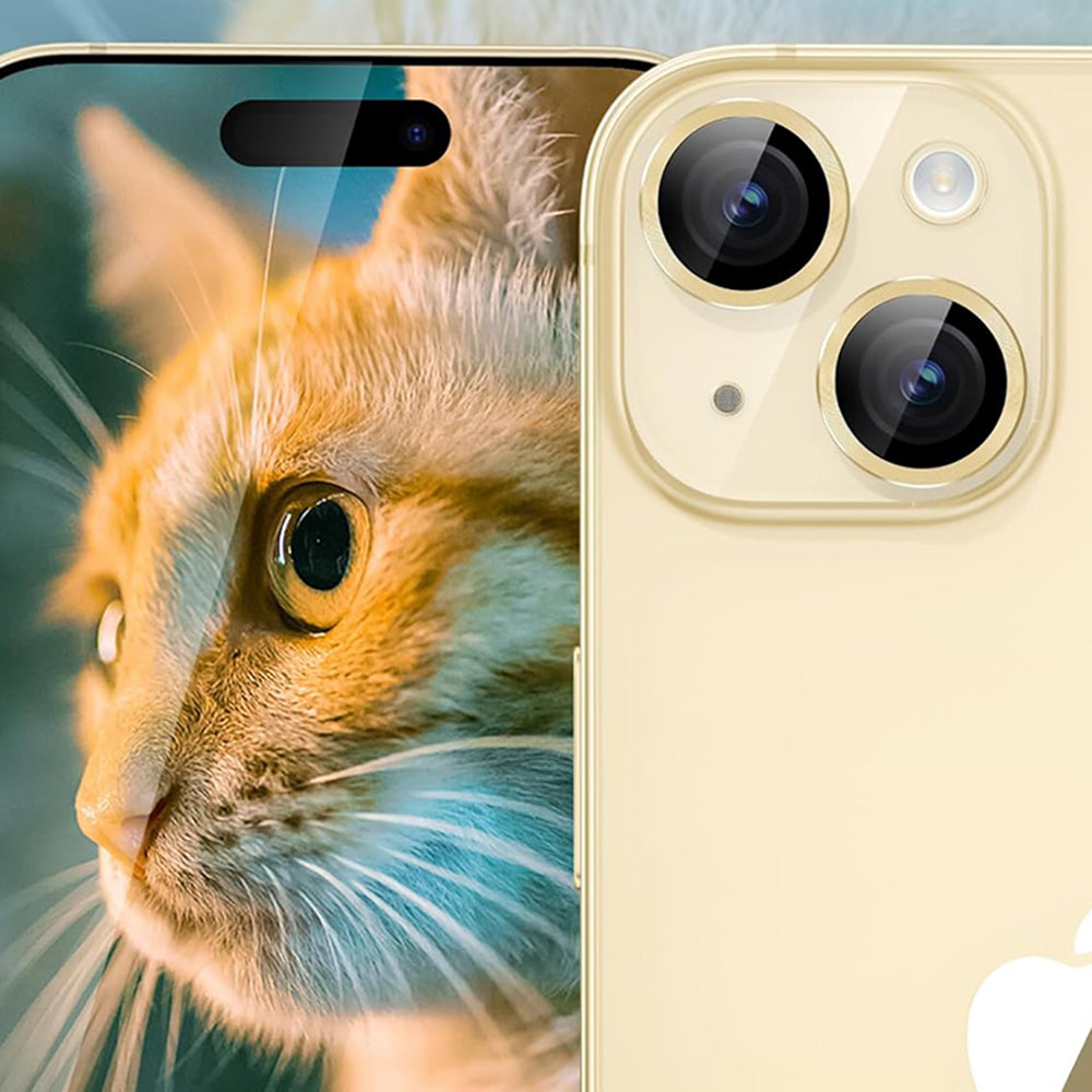 Zaštitna folija za zadnju kameru Lito S+ za Apple iPhone 14, Kaljeno staklo, Žuta