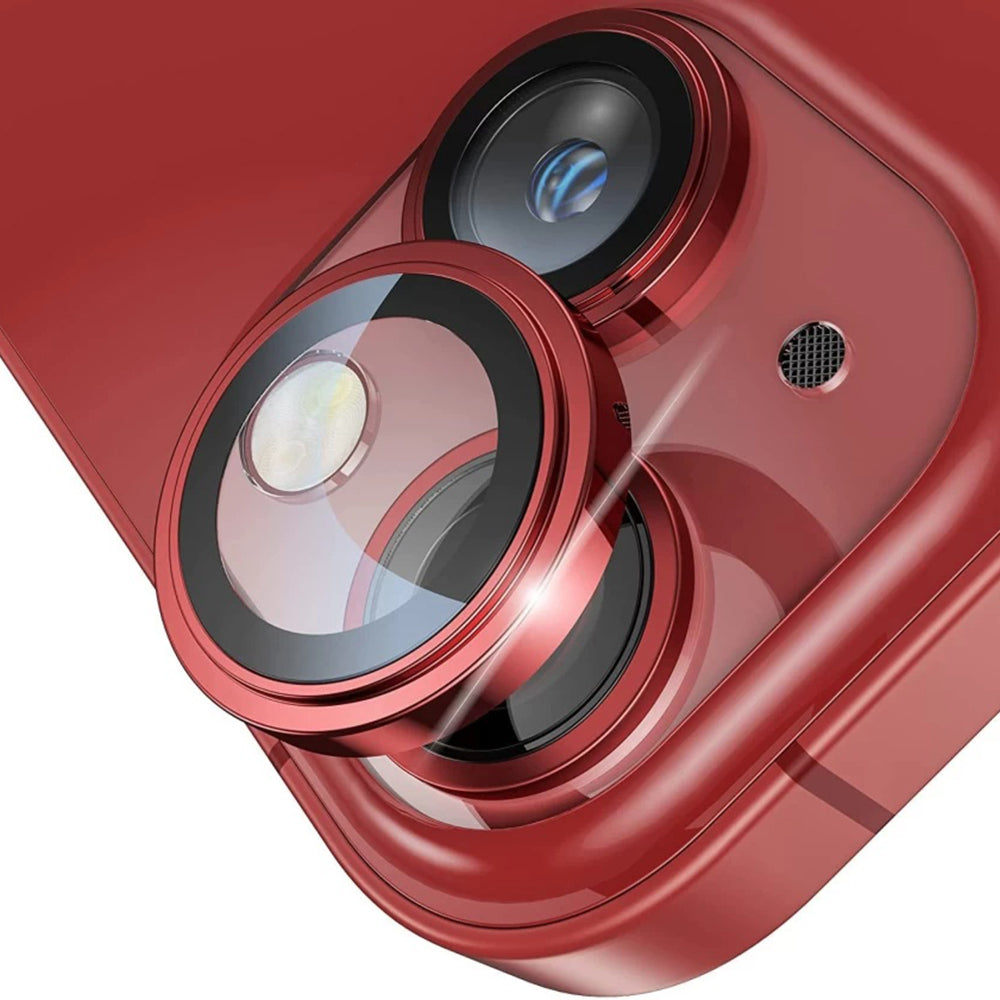 Zaštitna folija za zadnju kameru Lito S+ za Apple iPhone 14, Kaljeno staklo, Crvena