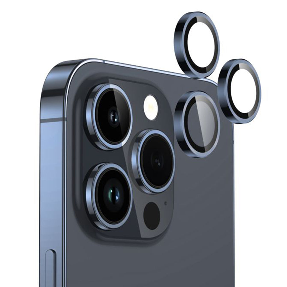 Zaštitna folija za zadnju kameru Lito S+ za Apple iPhone 15 Pro Max / 15 Pro, Kaljeno staklo, Plava