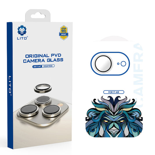 Folija za zaštitu zadnje kamere Lito Titanium AR za Apple iPhone 17 Air, Kaljeno staklo, Srebrna