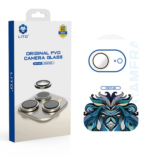 Folija za zaštitu zadnje kamere Lito Titanium AR za Apple iPhone 17 Air, Kaljeno staklo, Zlatna