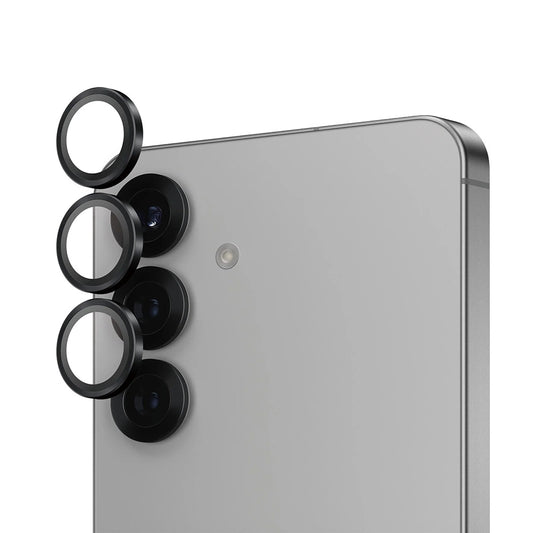 Folija za zaštitu zadnje kamere PanzerGlass Hoops za Samsung Galaxy S25 S931, Kaljeno staklo, Crna