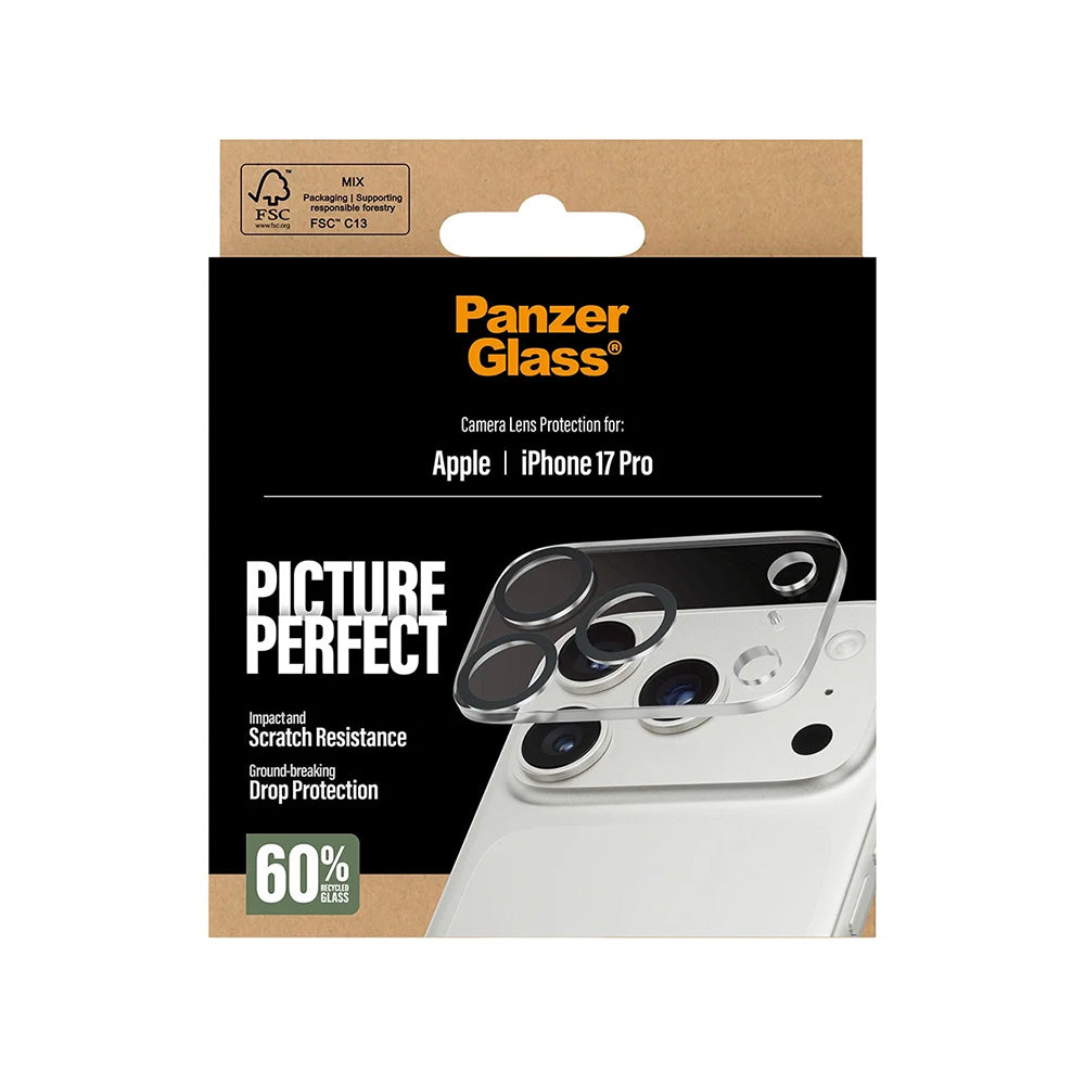 Zaštitna folija za zadnju kameru PanzerGlass PicturePerfect za Apple iPhone 17 Pro, Kaljeno staklo, Providno