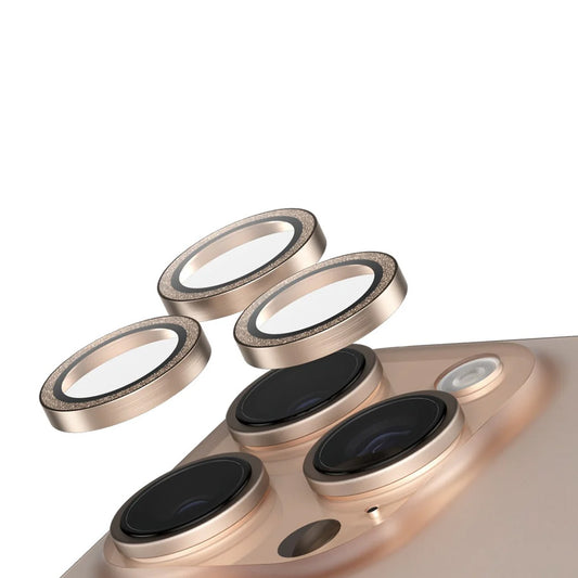 Folija za zaštitu zadnje kamere PanzerGlass Safe. Gliter za Apple iPhone 16 Pro Max / 16 Pro, Kaljeno staklo, Zlatna