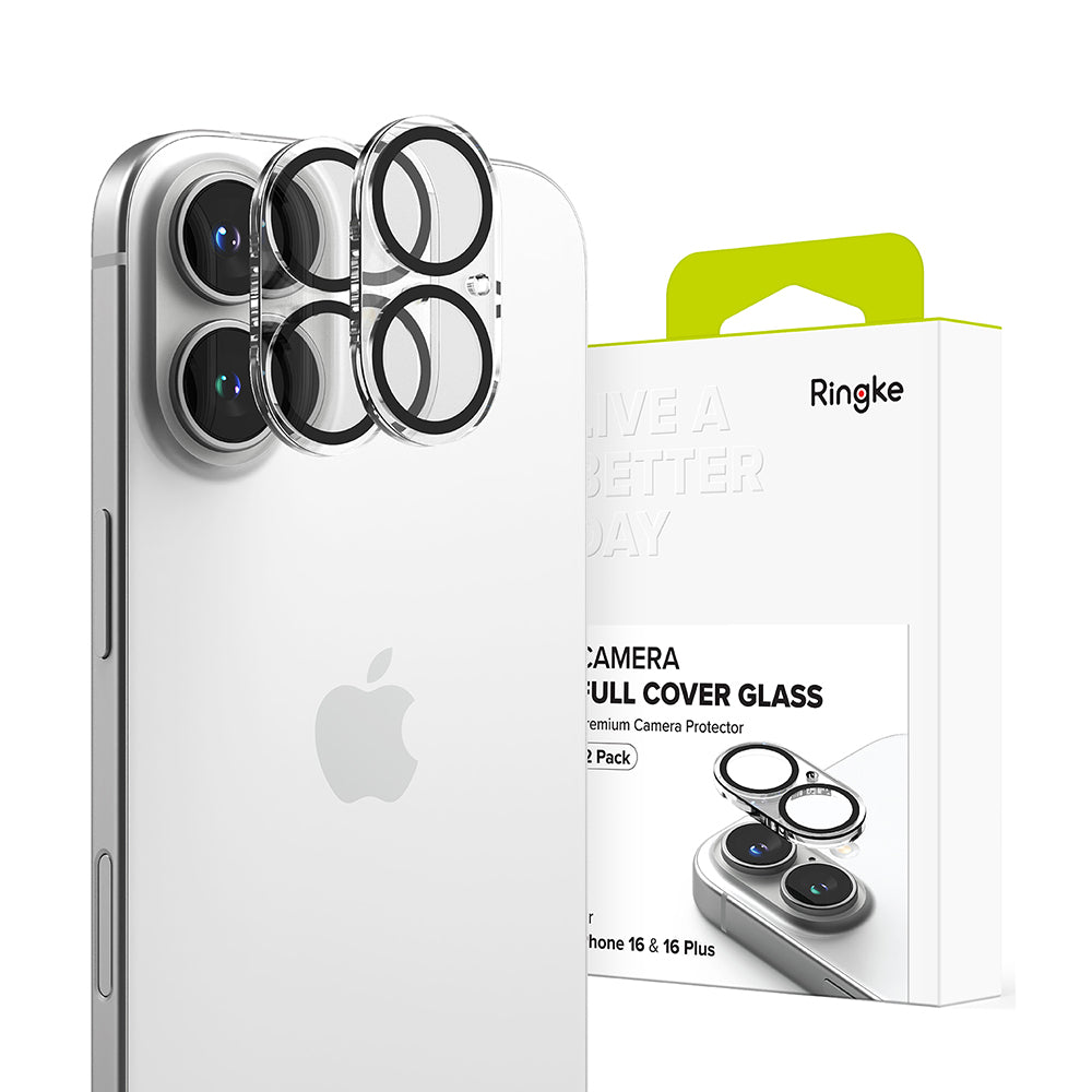 Zaštitna folija za zadnju kameru Ringke za Apple iPhone 16 Plus / 16, Kaljeno staklo, Set od 2 komada, Providna