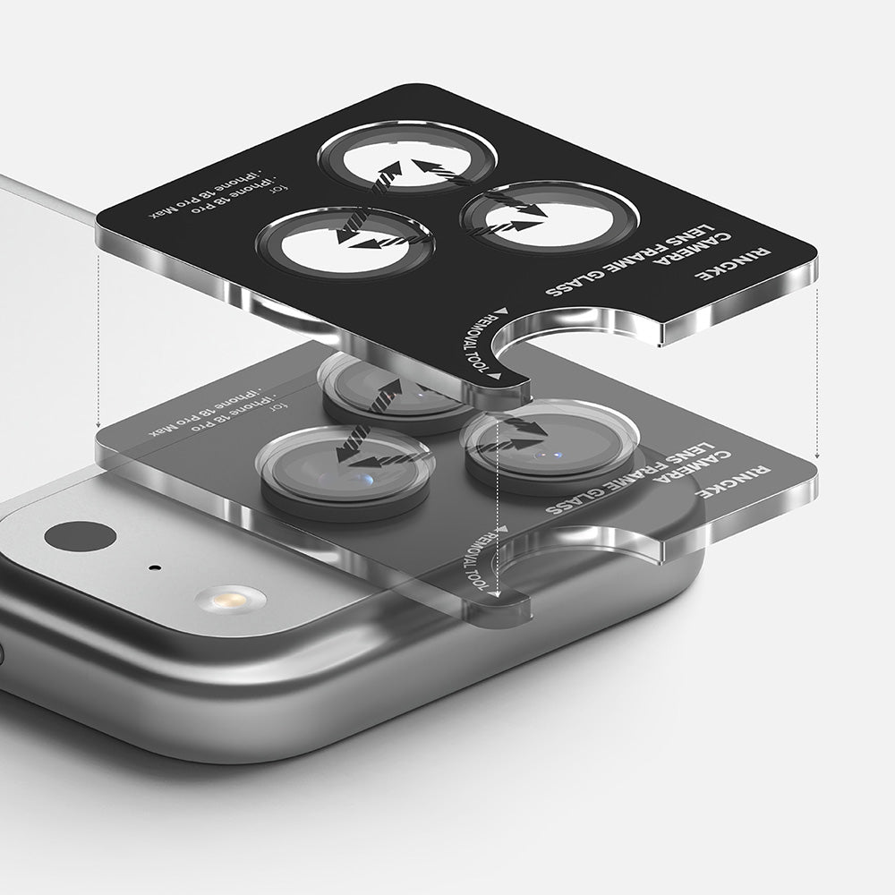 Zaštitna folija za zadnju kameru Ringke za Apple iPhone 18 Pro / 18 Pro Max, Kaljeno staklo, Set od 2 komada, Providna