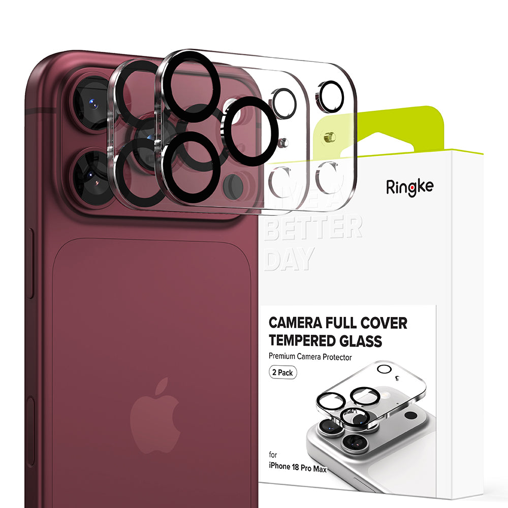Zaštitna folija za zadnju kameru Ringke za Apple iPhone 18 Pro, Kaljeno staklo, Set od 2 komada, Providna