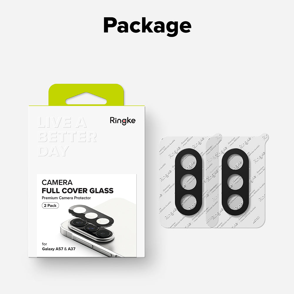 Zaštitna folija za zadnju kameru Ringke za Samsung Galaxy A57 5G / A37 5G, Kaljeno staklo, Set od 2 komada, Providna