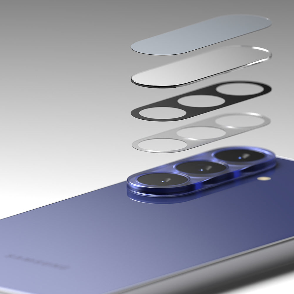 Zaštitna folija za zadnju kameru Ringke za Samsung Galaxy S26 FE S741, Kaljeno staklo, Set od 2 komada, Crna