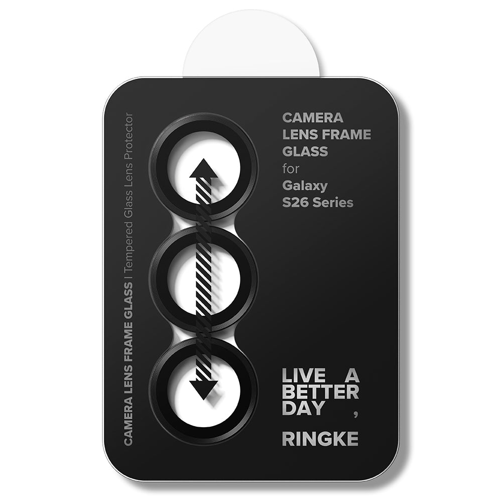 Zaštitna folija za zadnju kameru Ringke za Samsung Galaxy S26 Plus S947 / S26, Kaljeno staklo, Set od 2 komada, Crna