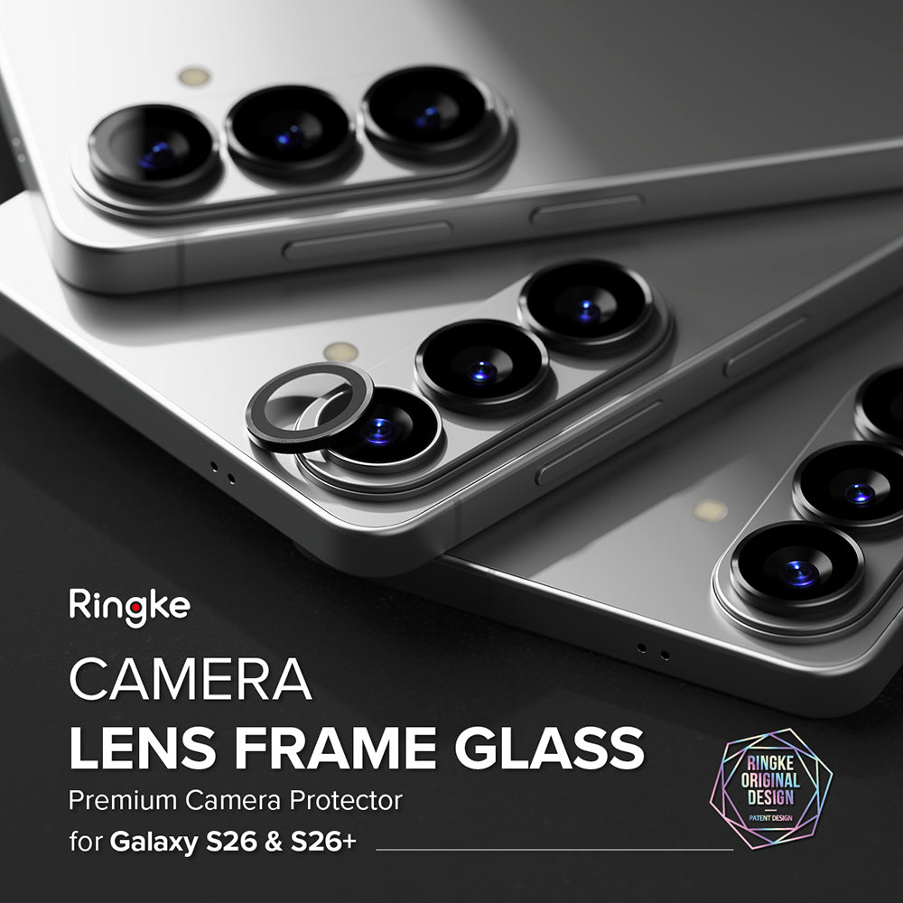 Zaštitna folija za zadnju kameru Ringke za Samsung Galaxy S26 Plus S947 / S26, Kaljeno staklo, Set od 2 komada, Crna