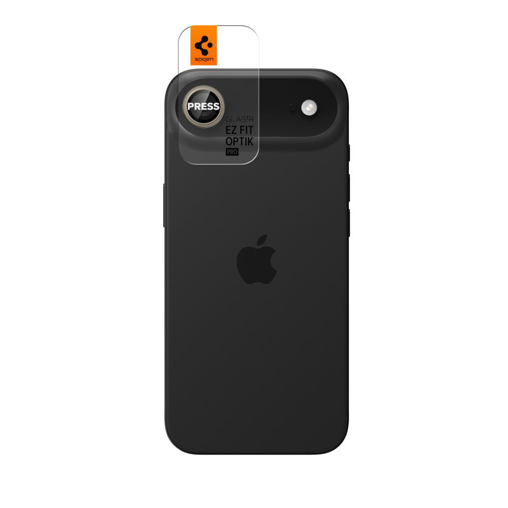 Folija za zaštitu zadnje kamere Spigen GlastR EZ FIT Optik Pro za Apple iPhone 17 Air, Kaljeno staklo, Set 2 komada, Zlatna AGL10131