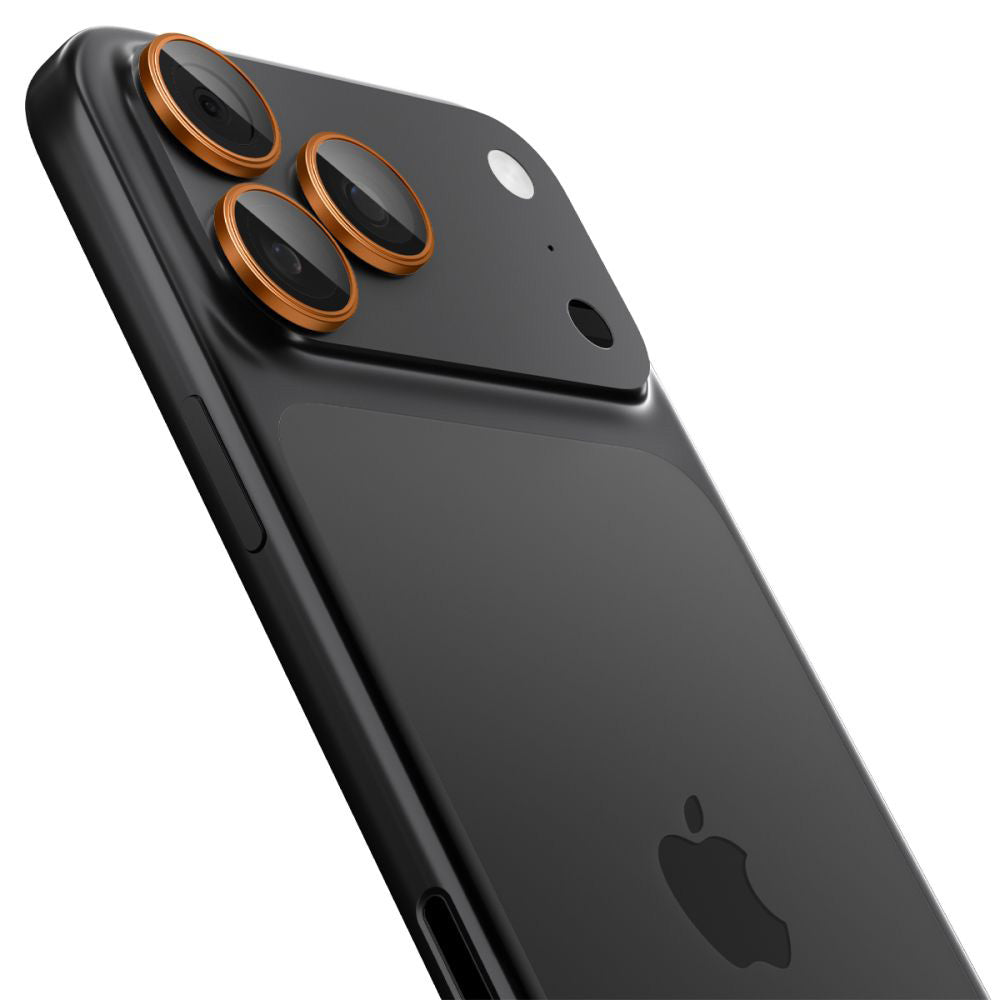Folija za zaštitu zadnje kamere Spigen GlastR EZ FIT Optik Pro za Apple iPhone 17 Pro Max / 17 Pro, Kaljeno staklo, Set 2 komada, Narandžasta