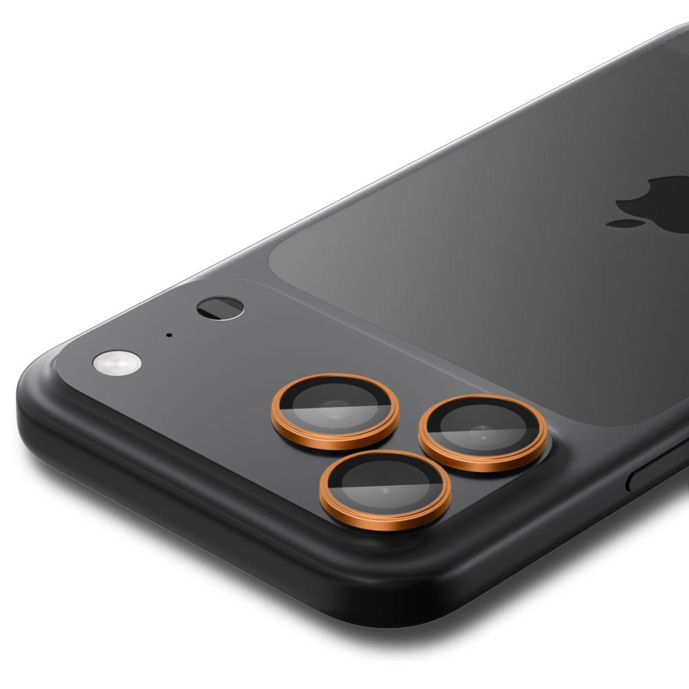 Folija za zaštitu zadnje kamere Spigen GlastR EZ FIT Optik Pro za Apple iPhone 17 Pro Max / 17 Pro, Kaljeno staklo, Set 2 komada, Narandžasta