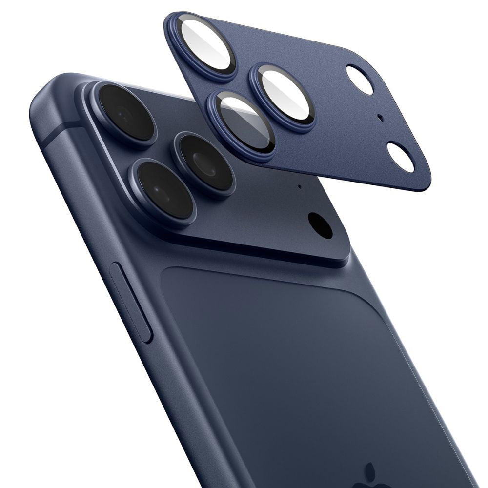 Folija za zaštitu zadnje kamere Spigen GlastR EZ FIT Optik Pro XL za Apple iPhone 17 Pro, Kaljeno staklo, Plava AGL10646