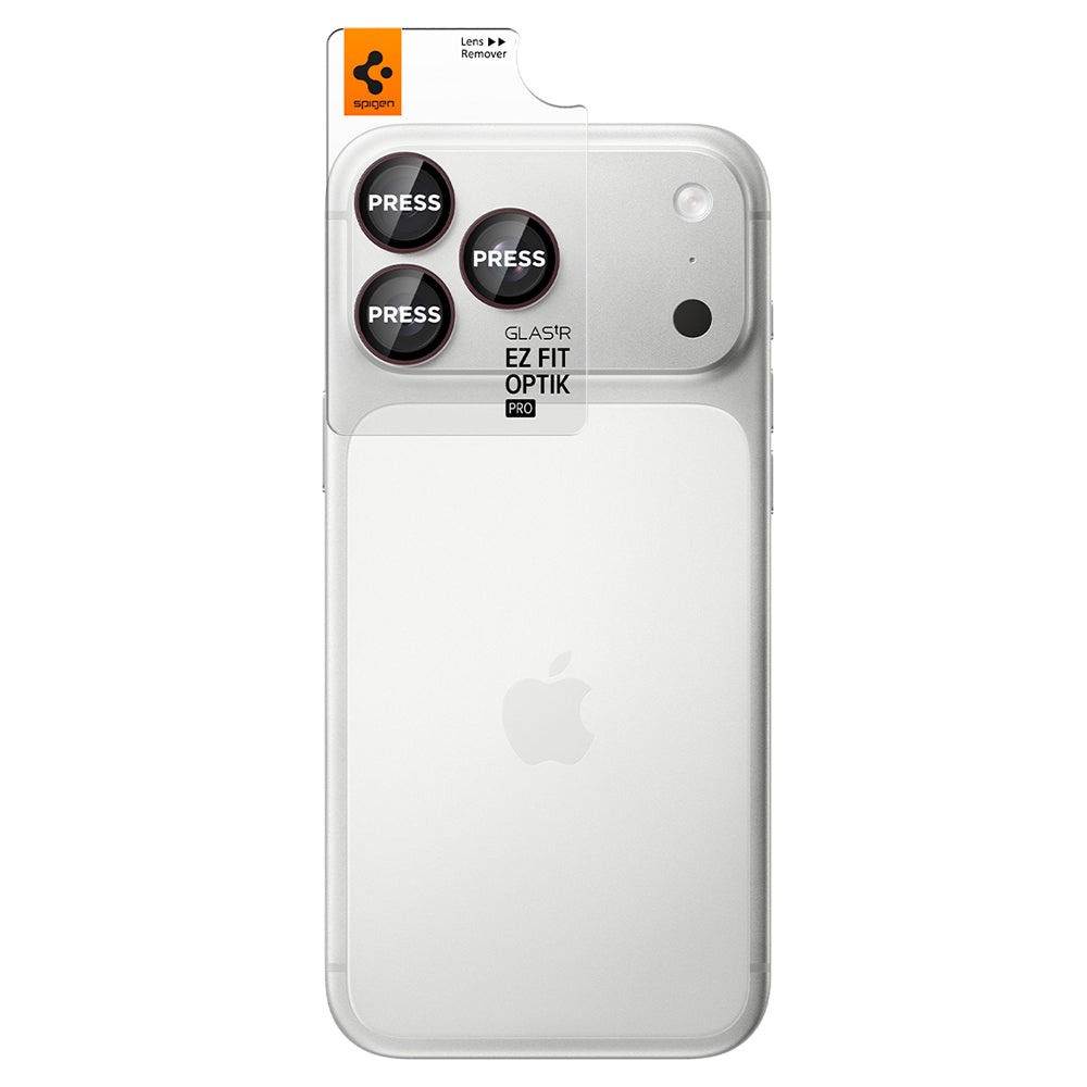 Zaštitna folija za zadnju kameru Spigen GlastR EZ FIT Optik Pro za Apple iPhone 18 Pro / 18 Pro Max, Kaljeno staklo, Set od 2 komada, Bordo