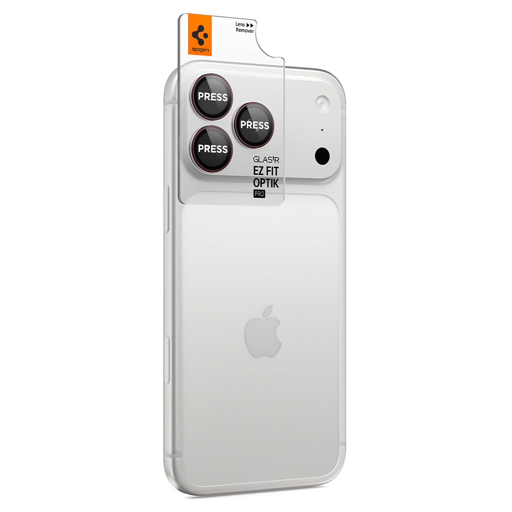 Zaštitna folija za zadnju kameru Spigen GlastR EZ FIT Optik Pro za Apple iPhone 18 Pro / 18 Pro Max, Kaljeno staklo, Set od 2 komada, Bordo