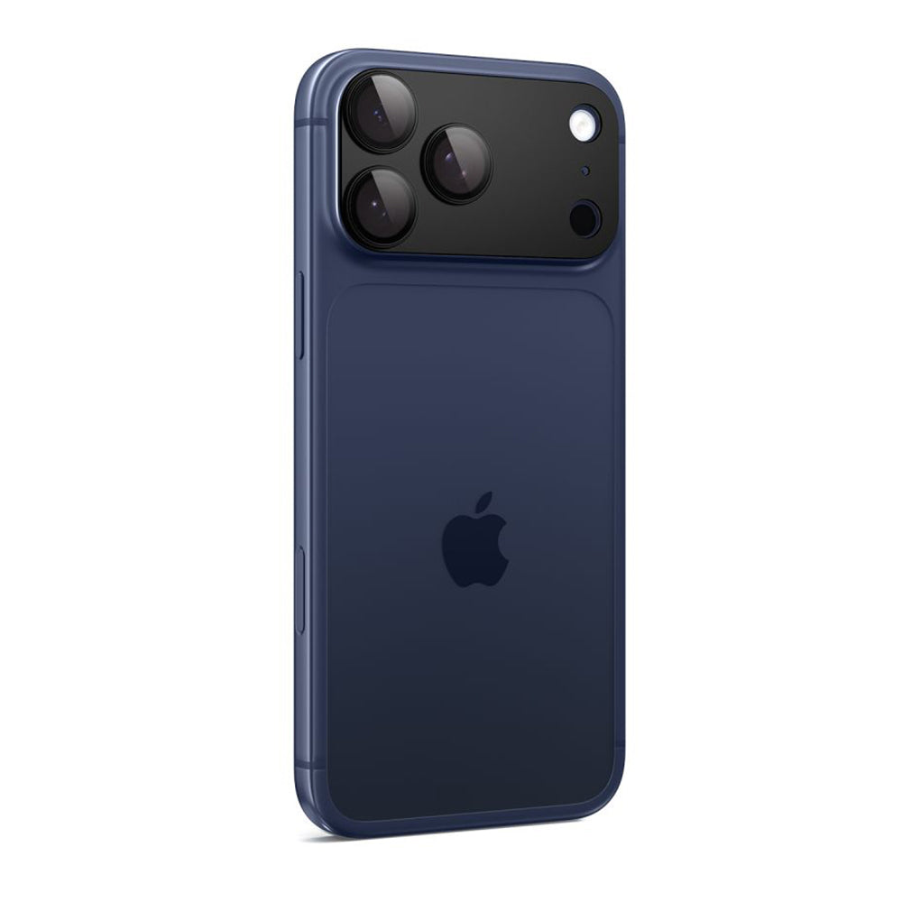 Folija za zaštitu zadnje kamere Spigen GlastR EZ FIT Optik Pro XL za Apple iPhone 17 Pro, Kaljeno staklo, Crna AGL10644
