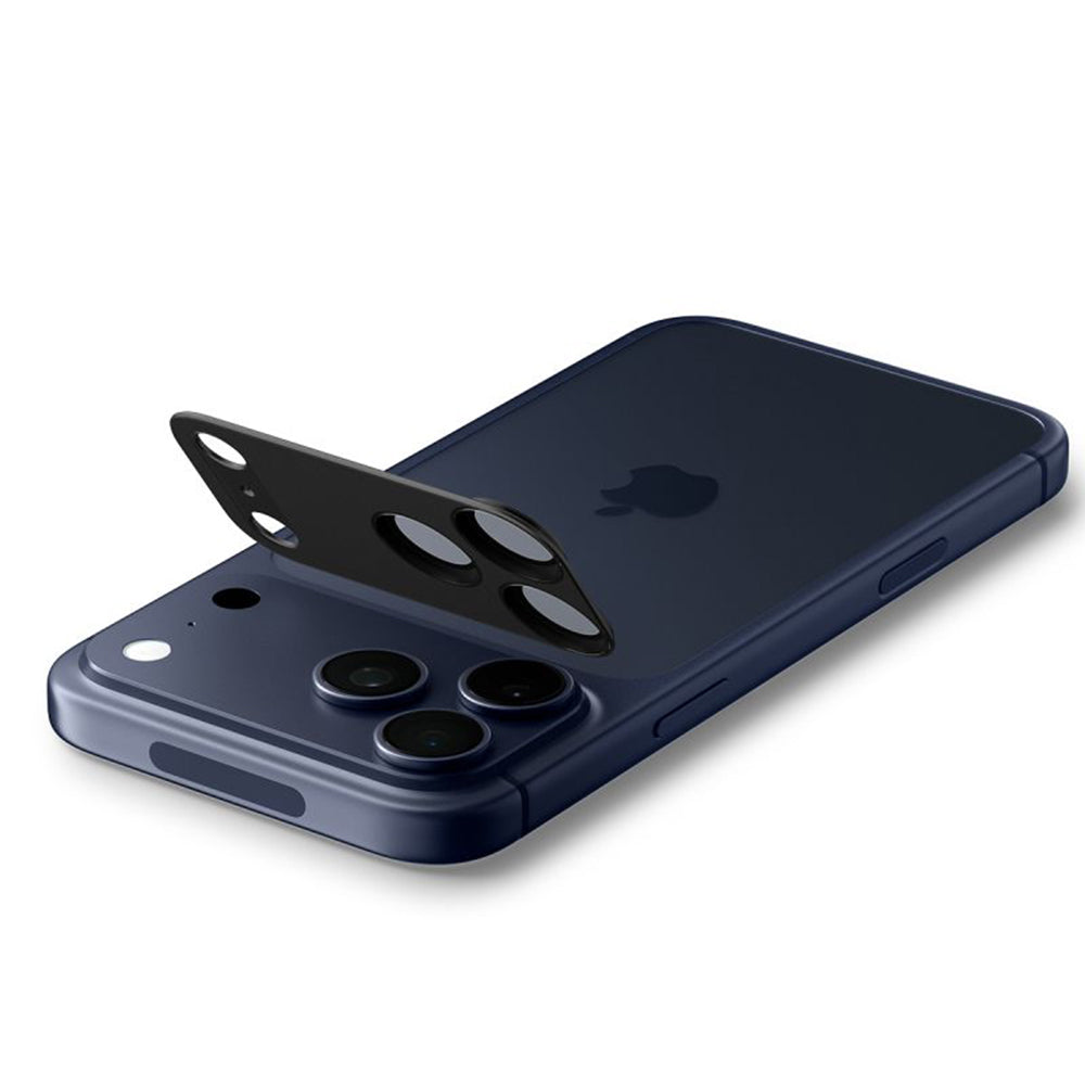 Folija za zaštitu zadnje kamere Spigen GlastR EZ FIT Optik Pro XL za Apple iPhone 17 Pro, Kaljeno staklo, Crna AGL10644