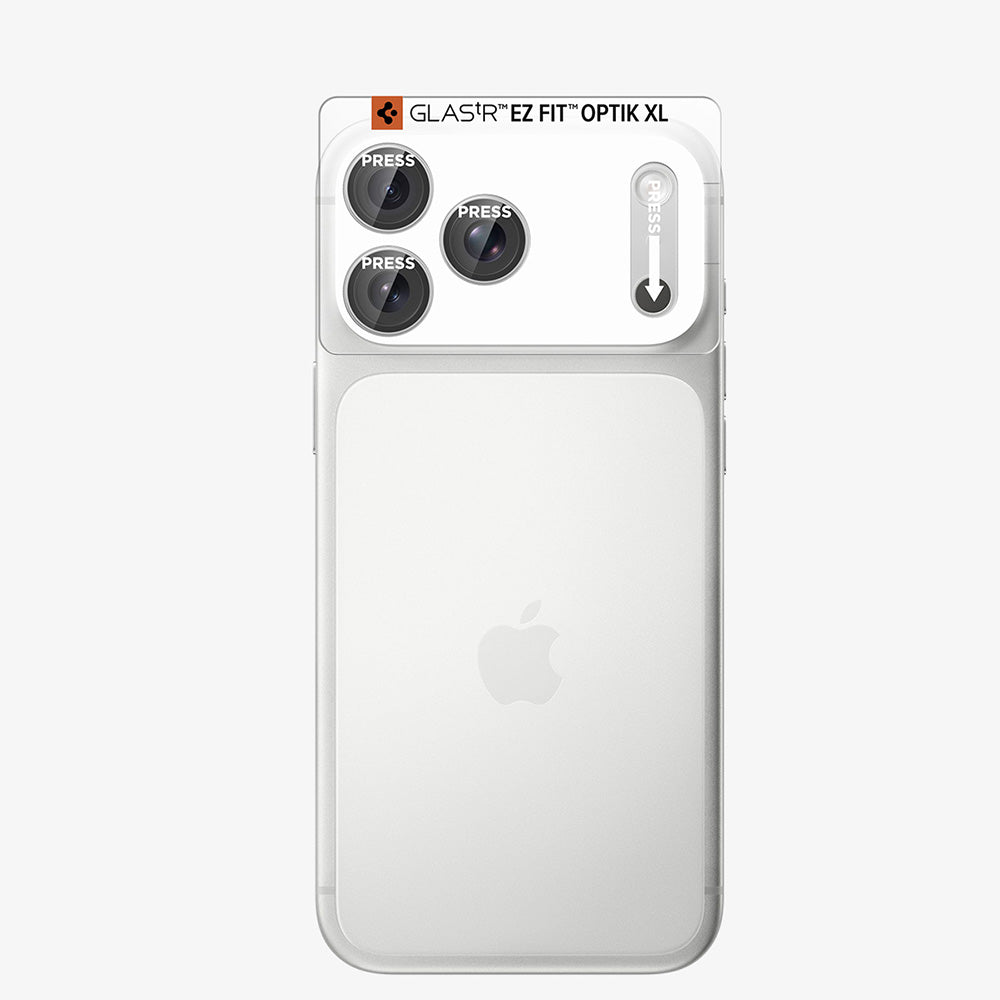 Zaštitna folija za zadnju kameru Spigen GlastR EZ FIT Optik Pro XL za Apple iPhone 18 Pro, Kaljeno staklo, Srebrna AGL12038