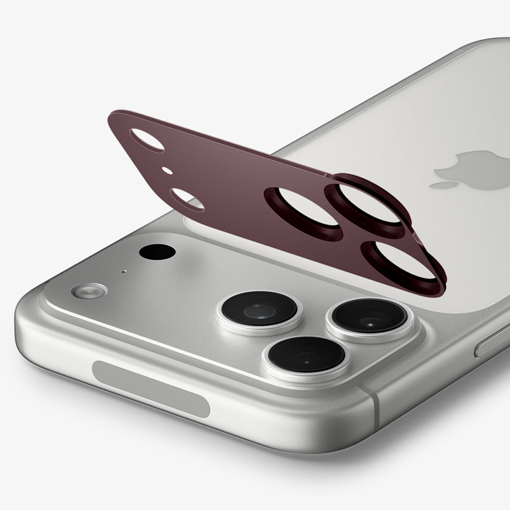Zaštitna folija za zadnju kameru Spigen GlastR EZ FIT Optik Pro XL za Apple iPhone 18 Pro, Kaljeno staklo, Bordo AGL12036