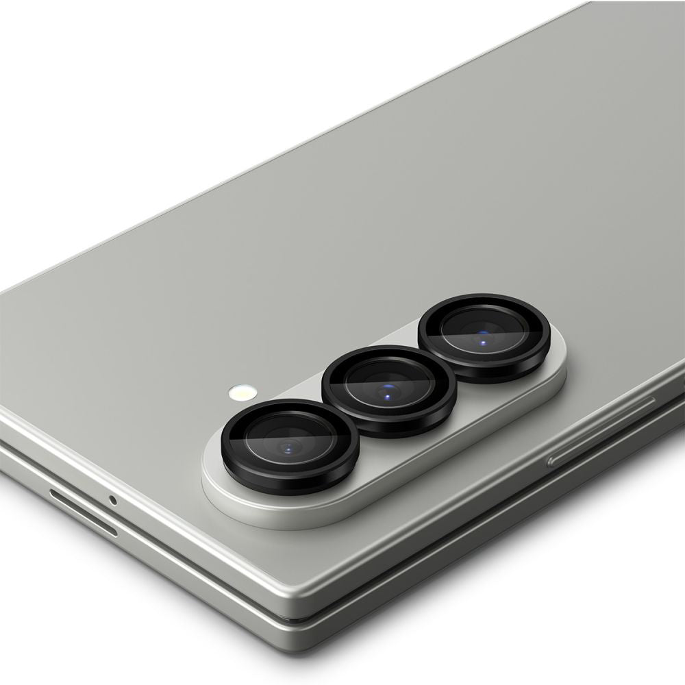 Folija za zaštitu zadnje kamere Spigen GlastR EZ FIT Optik Pro HD za Samsung Galaxy Z Fold7 F966, Kaljeno staklo, Set od 2 komada, Crna AGL09581