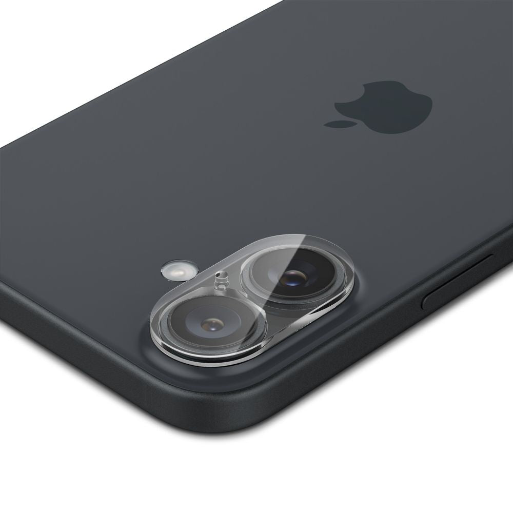 Zaštitna folija za zadnju kameru Spigen GlastR Optik za Apple iPhone 16 Plus / 16, Kaljeno staklo, Set od 2 komada, Providna AGL07923