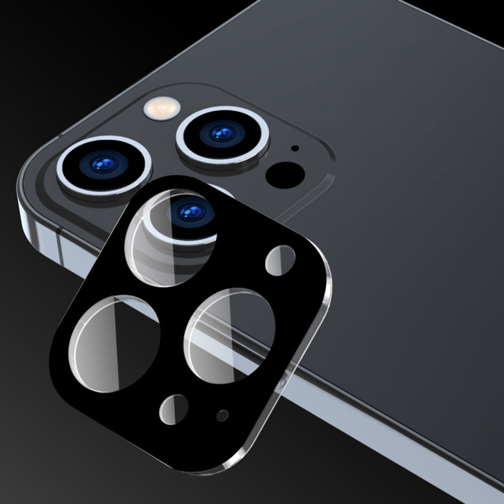 Zaštitna folija za zadnju kameru Techsuit za Apple iPhone 15 Pro Max / 15 Pro, Kaljeno staklo, Crna