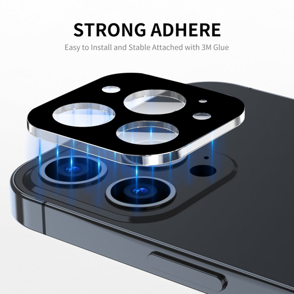 Zaštitna folija za zadnju kameru Techsuit za Apple iPhone 15 Pro Max / 15 Pro, Kaljeno staklo, Crna