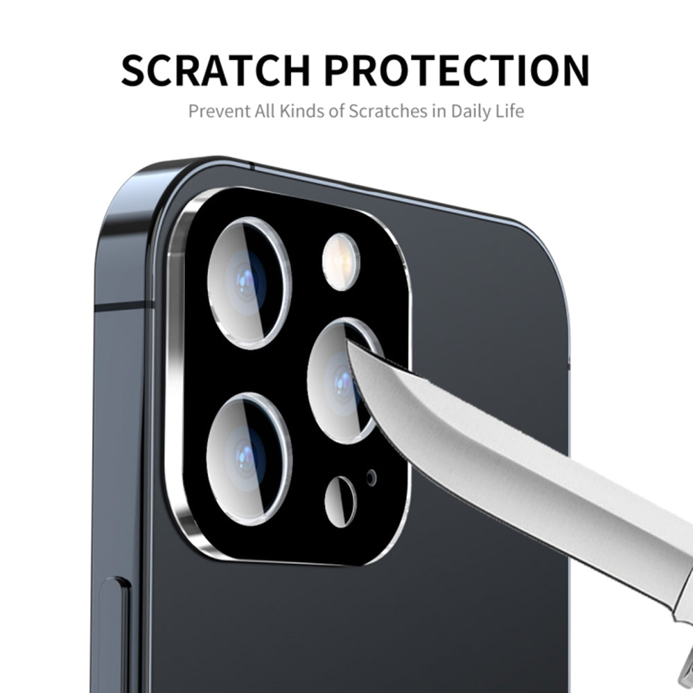 Zaštitna folija za zadnju kameru Techsuit za Apple iPhone 15 Pro Max / 15 Pro, Kaljeno staklo, Crna