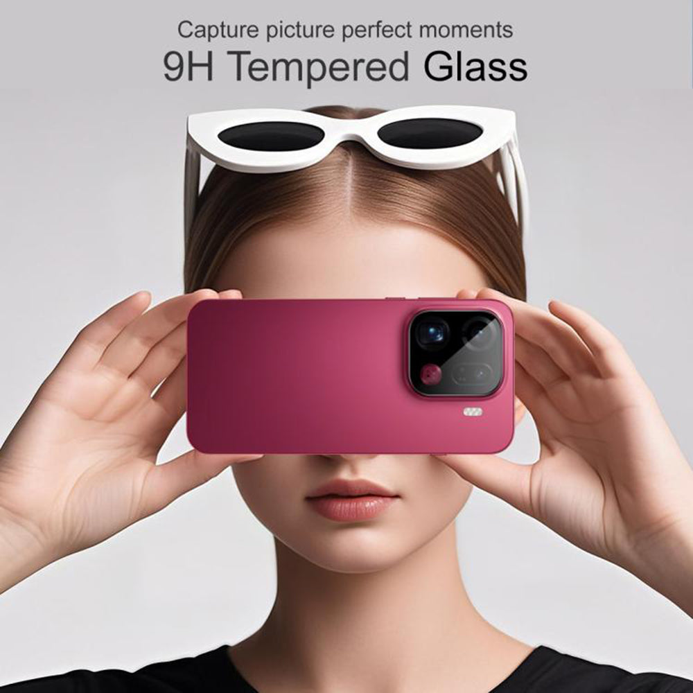 Folija za zaštitu zadnje kamere Techsuit za Oppo Find X9 Pro, Kaljeno staklo, Crna