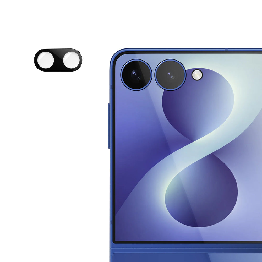 Zaštitna folija za zadnju kameru Techsuit za Samsung Galaxy Z Flip8 F776, Kaljeno staklo, Crna