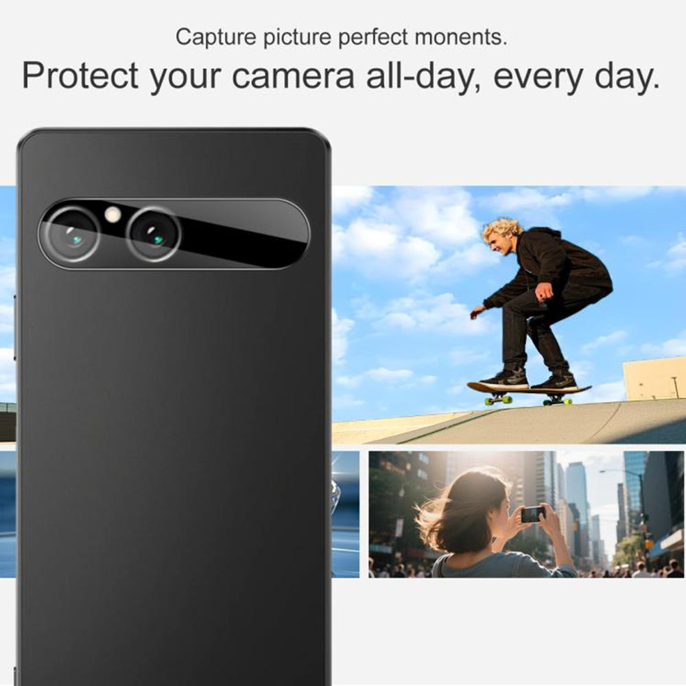 Zaštitna folija za zadnju kameru Techsuit za Sony Xperia 10 VII, kaljeno staklo, crna