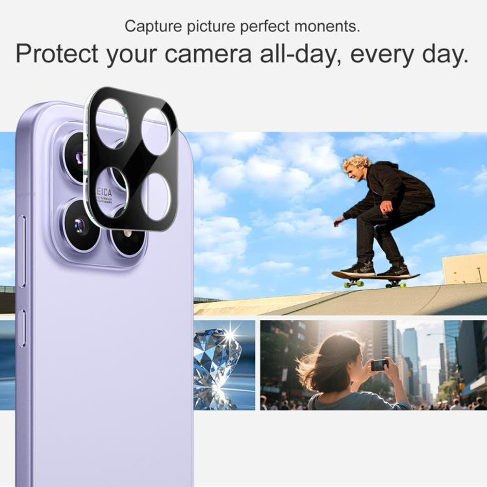 Folija za zaštitu zadnje kamere Techsuit za Xiaomi 17, Kaljeno staklo, Crna