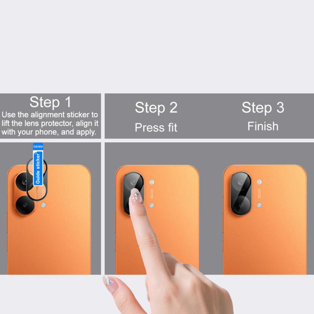 Zaštitna folija za zadnju kameru Techsuit za Xiaomi Poco X8 Pro Max, Kaljeno staklo, Crna