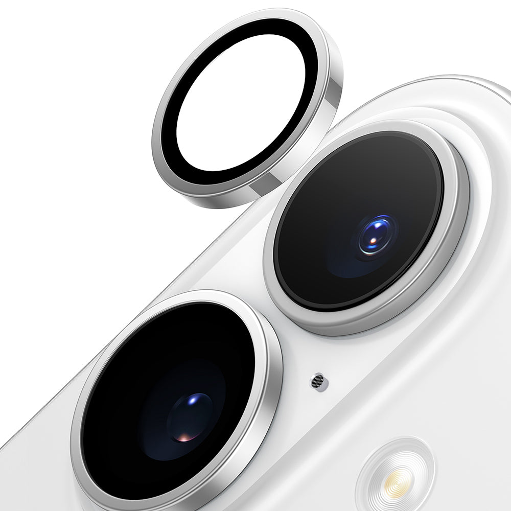 Folija za zaštitu zadnje kamere Torras Lensguard za Apple iPhone 16 Plus / 16, Kaljeno staklo, Metalik siva