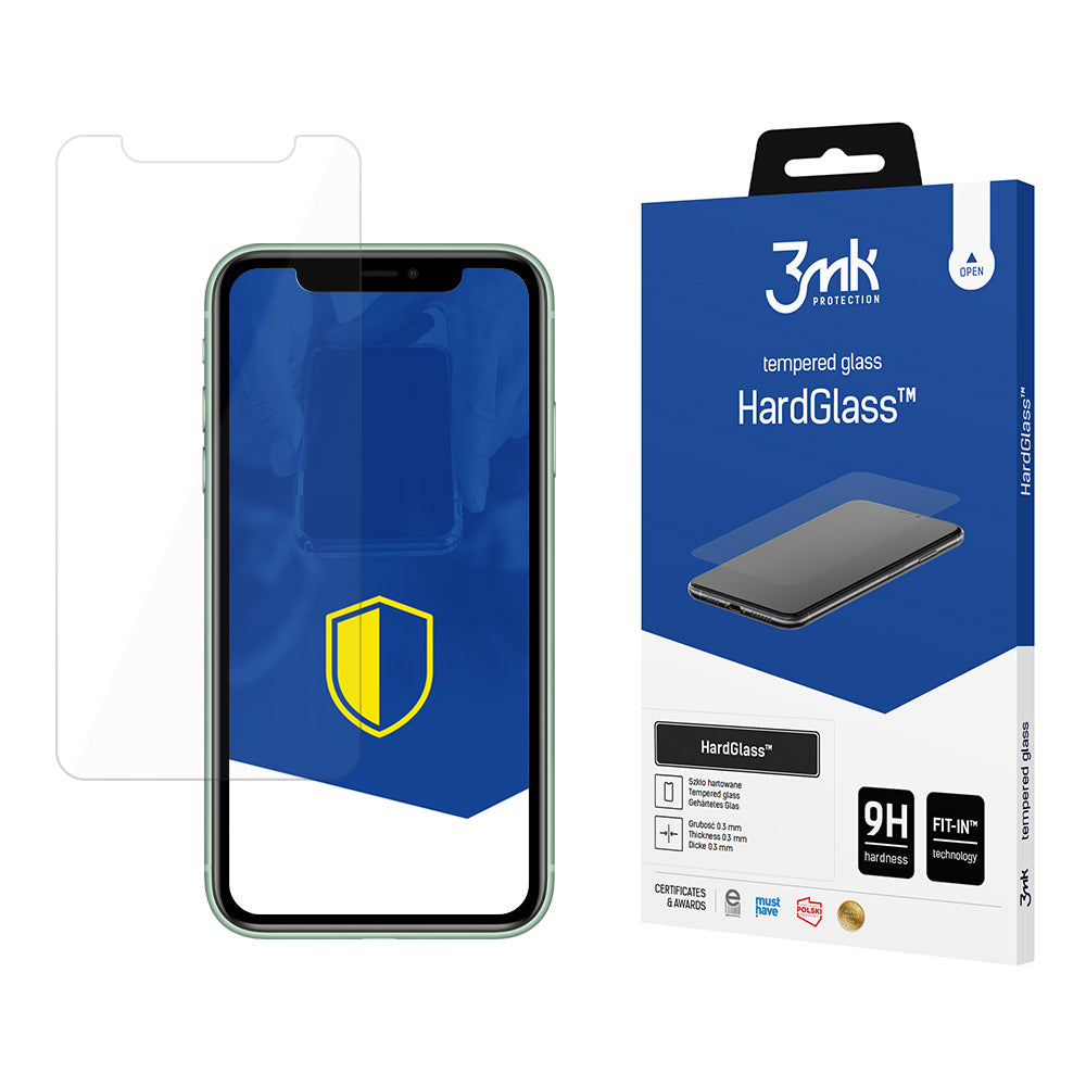 Folija za zaštitu ekrana 3MK HardGlass za Apple iPhone 11 / XR, Kaljeno staklo, Full Glue