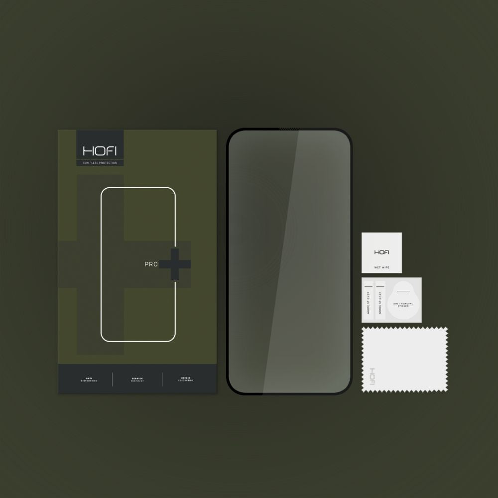 Zaštitna folija za ekran HOFI PRO+ za Apple iPhone 15 Pro, Kaljeno staklo, Full Glue, 2.5D, Crna