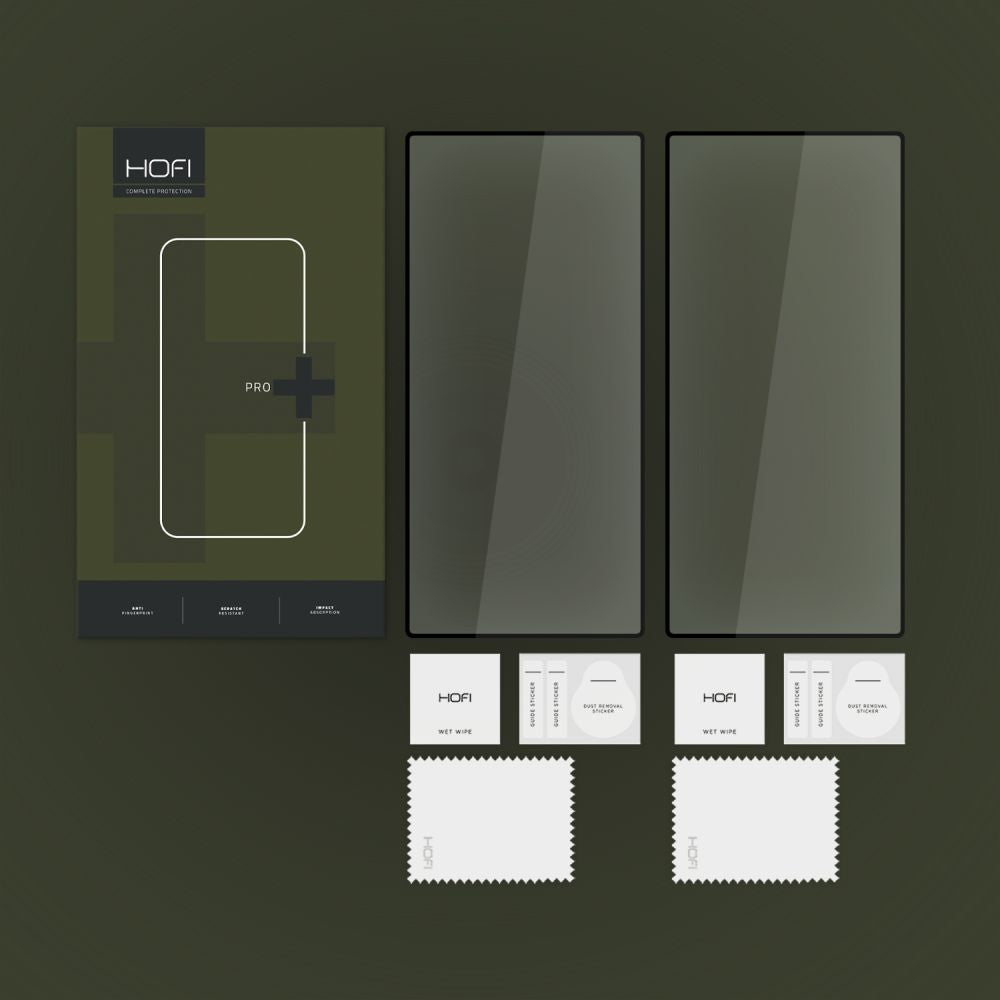 Zaštitna folija za ekran HOFI Glass PRO+ za Samsung Galaxy S24 Ultra S928, Kaljeno staklo, Full Glue, Set od 2 komada, 2.5D, Crna