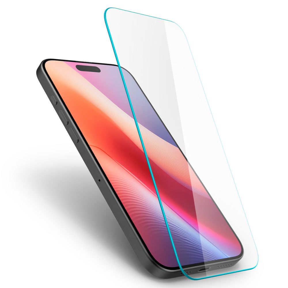 Zaštitna folija za ekran Spigen GlastrR Slim HD za Apple iPhone 16 / 15, Kaljeno staklo, Full Glue, 2.5D AGL06910
