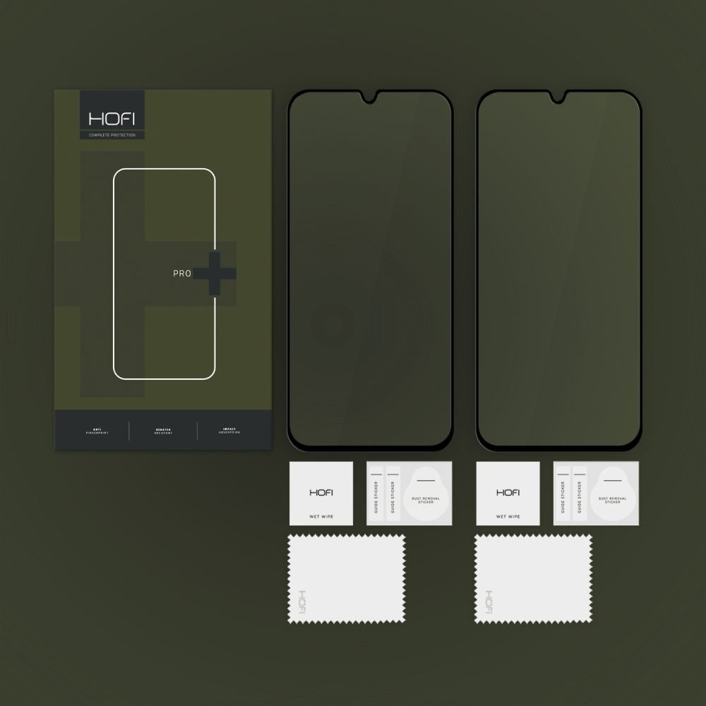 Zaštitna folija za ekran HOFI Glass PRO+ za Samsung Galaxy A17 4G / A17 5G, Kaljeno staklo, Full Glue, Set 2 komada, 2.5D, Crna