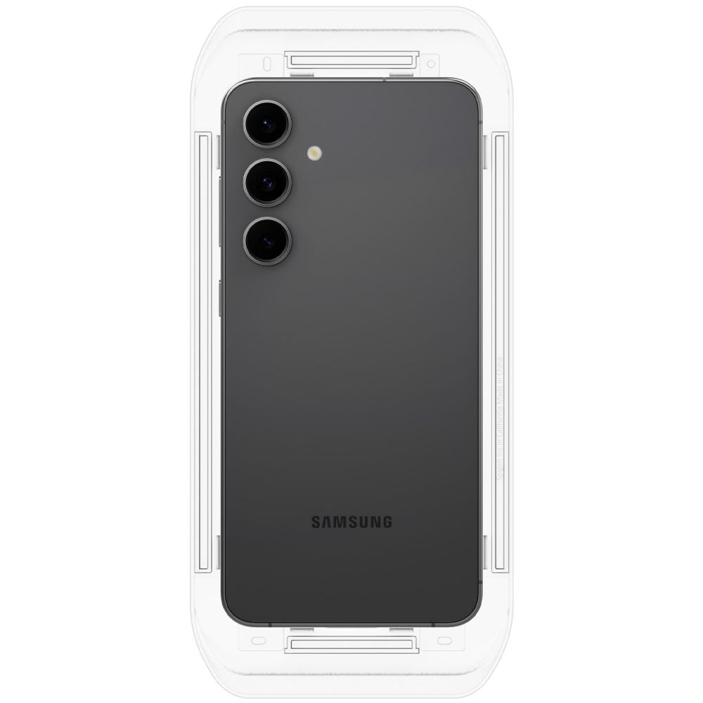 Zaštitna folija za ekran Spigen EZ FIT za Samsung Galaxy S24 FE S721, Kaljeno staklo, Pun lepak, Set od 2 komada AGL08729