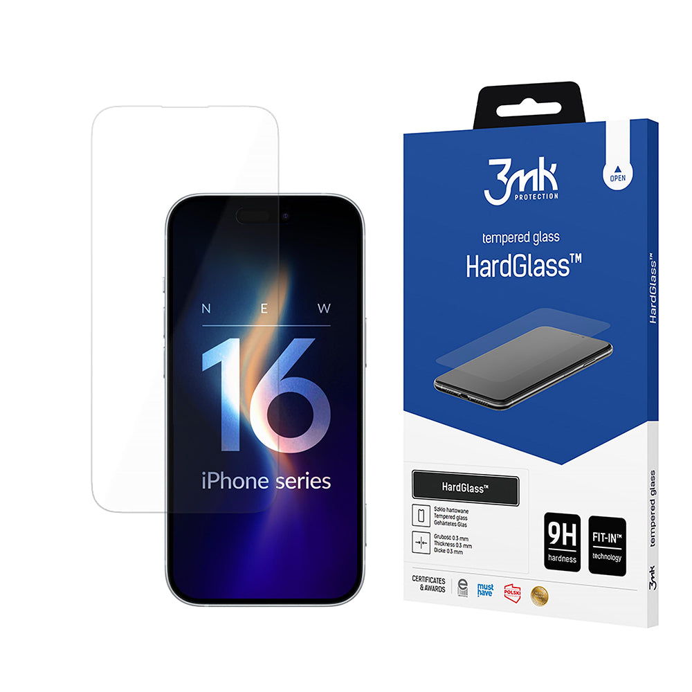 Zaštitna folija za ekran 3MK HardGlass 2 za Apple iPhone 16 Pro Max, Kaljeno staklo, Full Glue