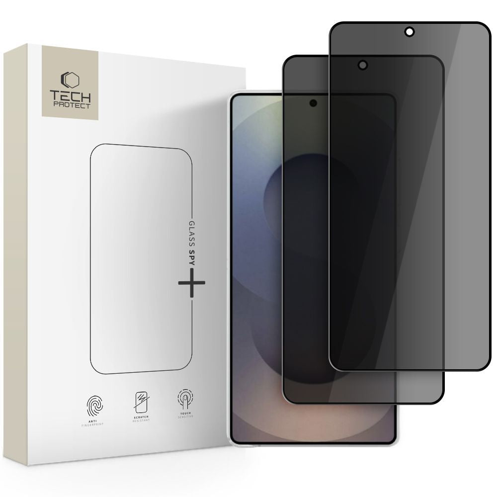 Zaštitna folija za ekran Privacy Tech-Protect Spy+ za Samsung Galaxy S26 Ultra S948, Kaljeno staklo, Full Glue, Set od 2 komada