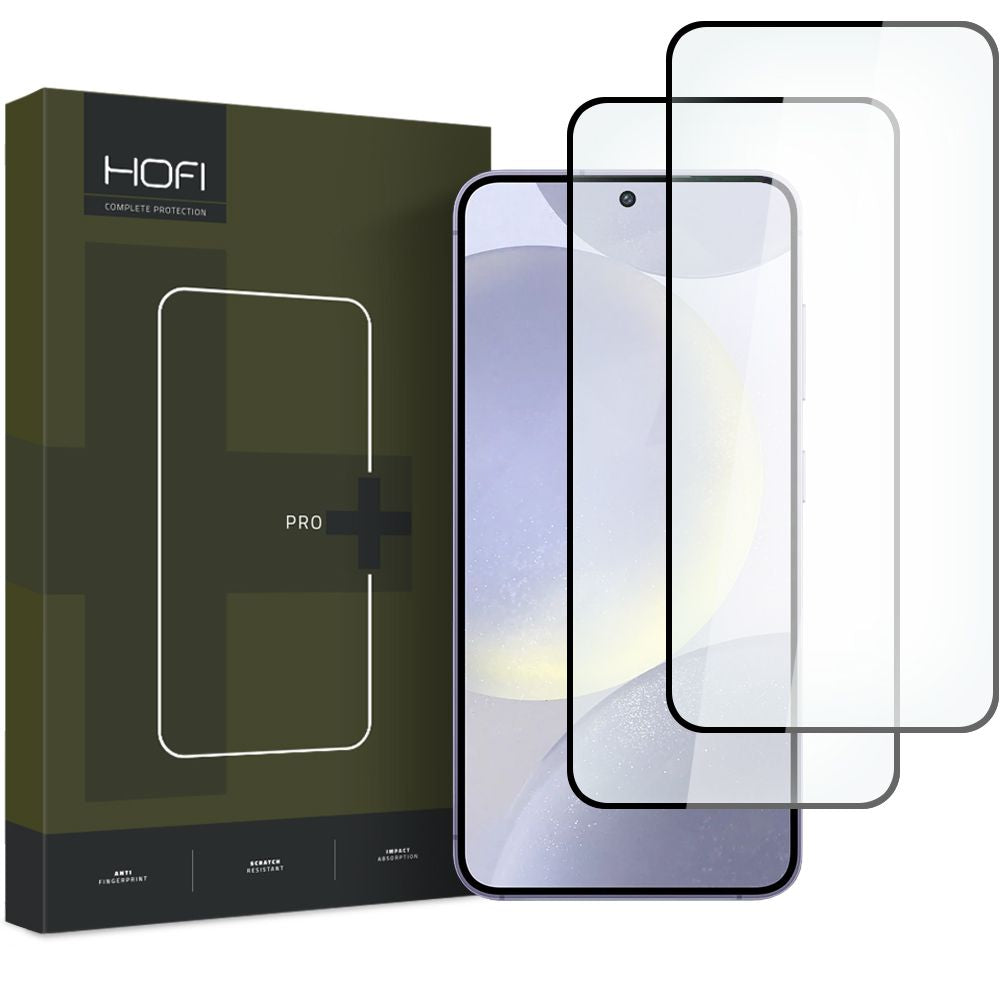 Zaštitna folija za ekran HOFI Glass PRO+ za Samsung Galaxy S24 S921, Kaljeno staklo, Full Glue, Set 2 komada, 2.5D, Crna