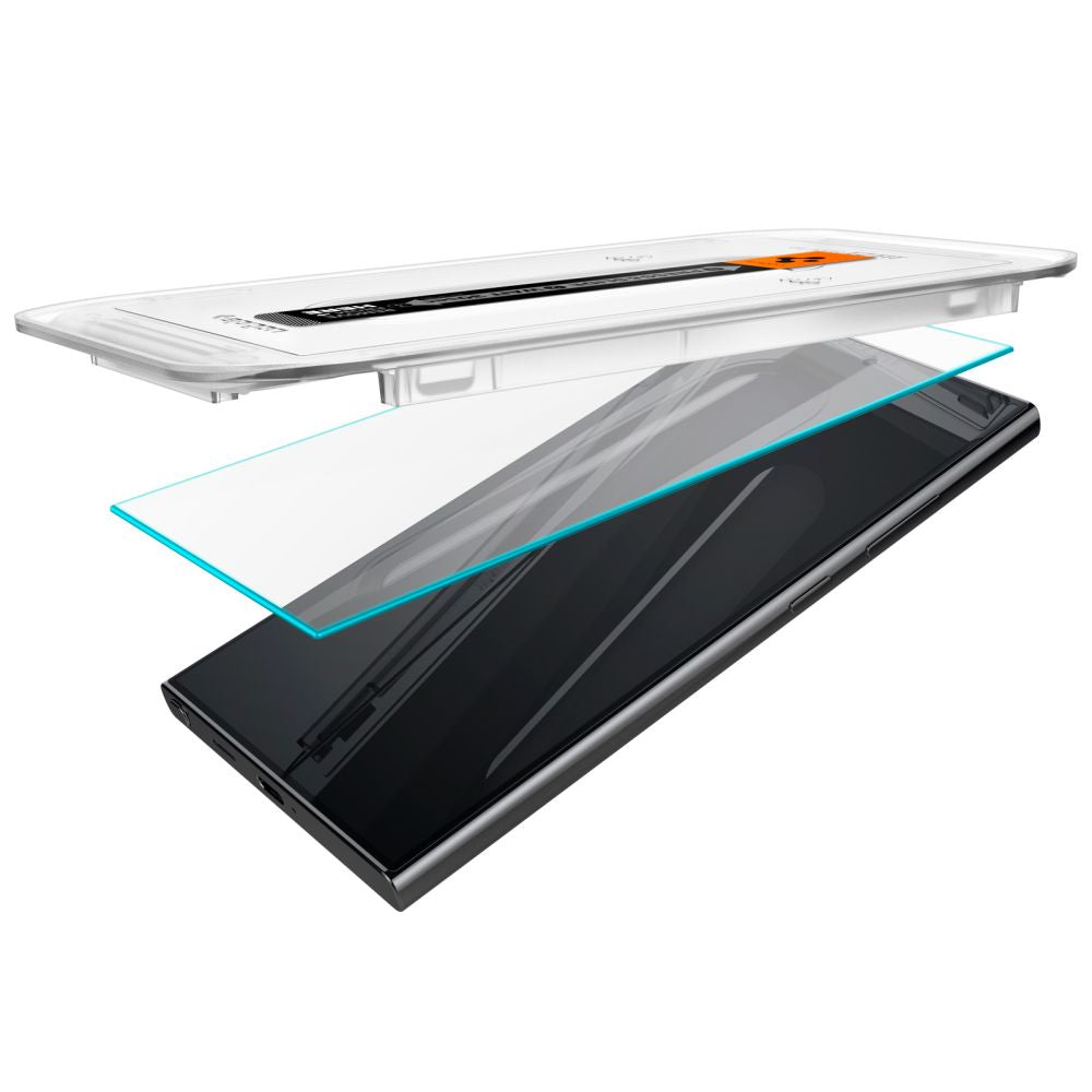 Zaštitna folija za ekran Spigen EZ FIT za Samsung Galaxy S24 Ultra S928, Kaljeno staklo, Pun lepak, Set od 2 komada