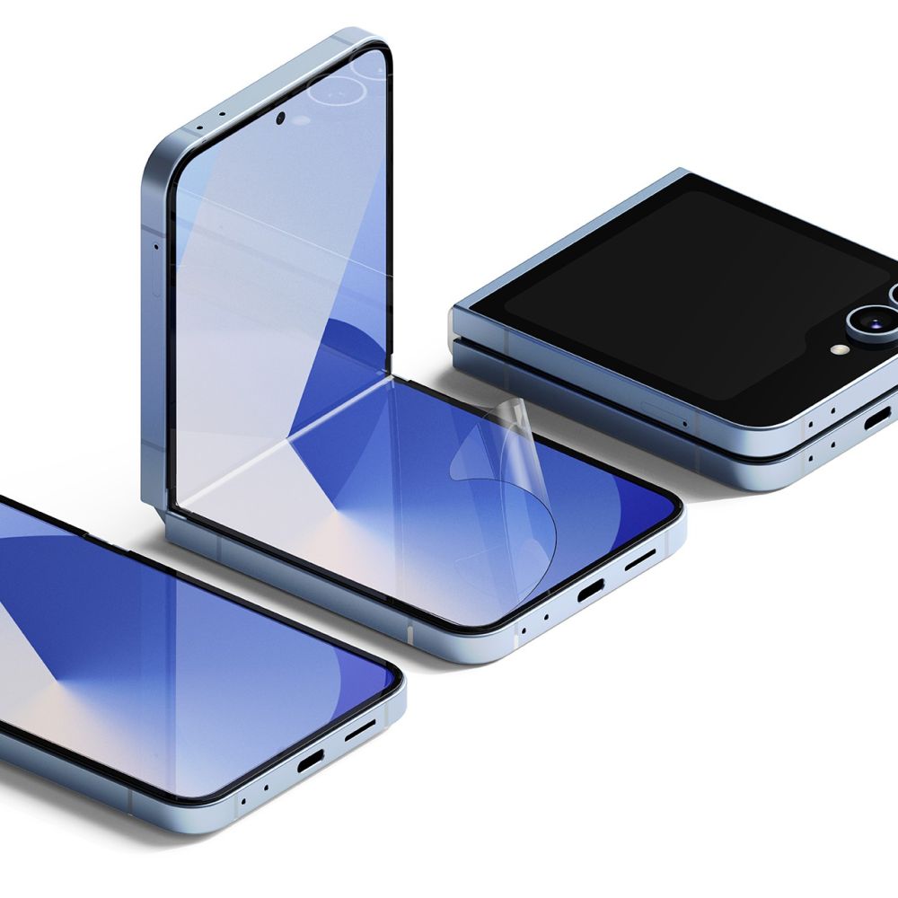 Folija za zaštitu unutrašnjeg ekrana Ringke Dual Easy za Samsung Galaxy Z Flip6 F741, Plastika, Set 2 komada