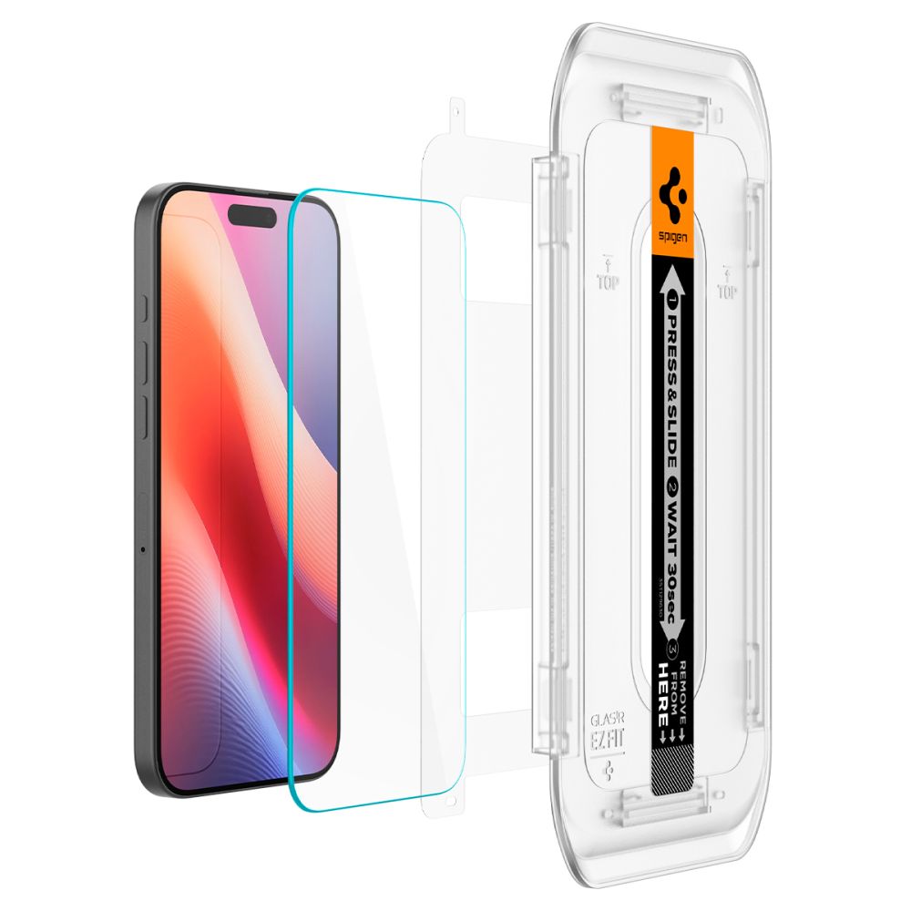 Zaštitna folija za ekran Spigen GlastR EZ FIT za Apple iPhone 17 Pro Max / 16 Pro Max, Kaljeno staklo, Full Glue, Set 2 komada AGL07907