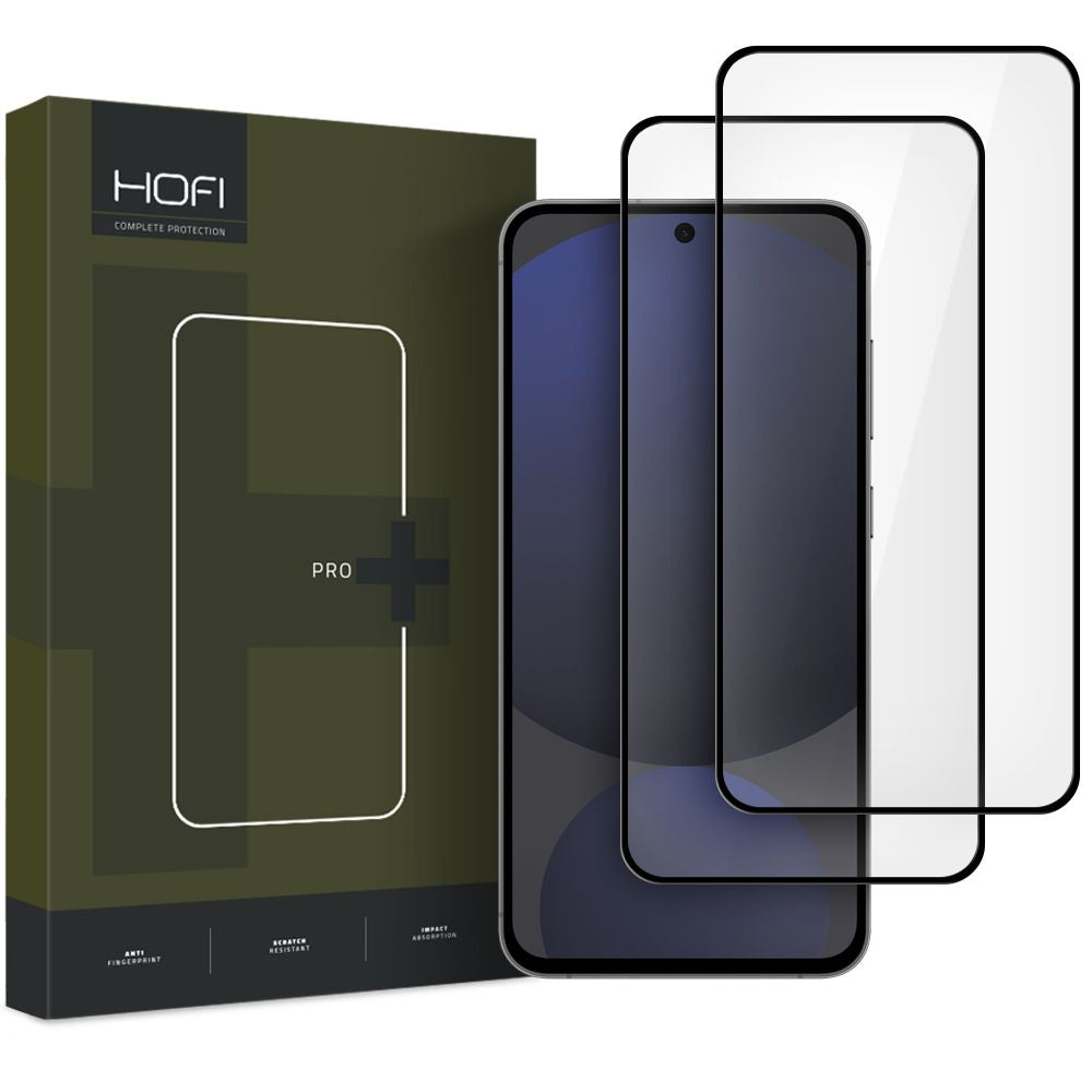 Zaštitna folija za ekran HOFI Glass PRO+ za Samsung Galaxy S24 FE S721, Kaljeno staklo, Full Glue, Set 2 komada, 2.5D, Crna